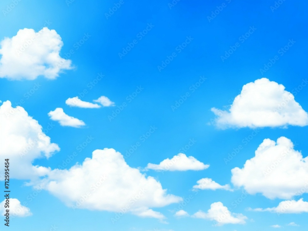 Naklejka premium blue sky with clouds