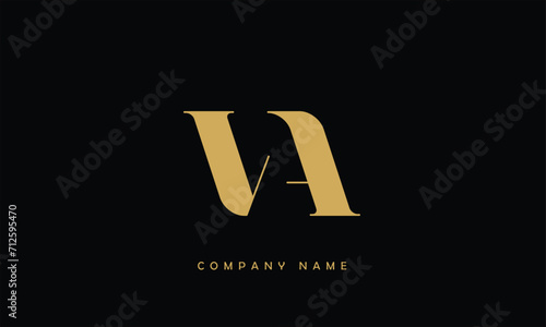 VA, AV, V, A Abstract Letters Logo Monogram