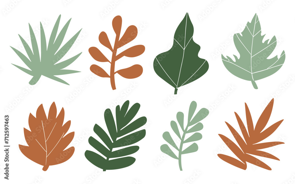 Abstract leaves vector clipart. Spring illustration. Abstract leaves vector clipart. Spring illustration.