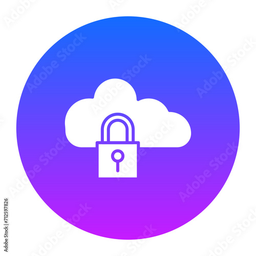 Cloud Locked Icon of Security iconset.