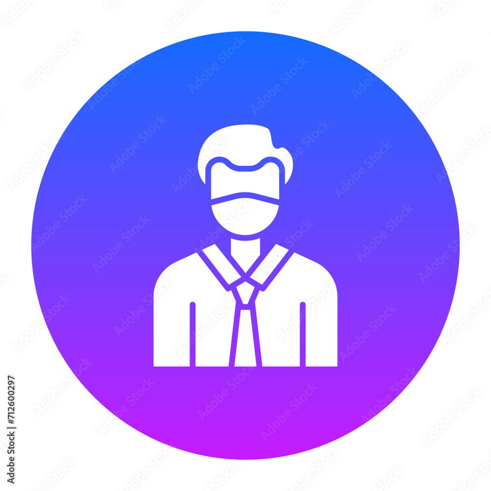 Man Wearing Mask Icon of Pollution iconset.