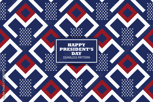 Presidents Day Seamless pattern Background Design. Banner, Poster, Greeting Card. Vector Illustration.