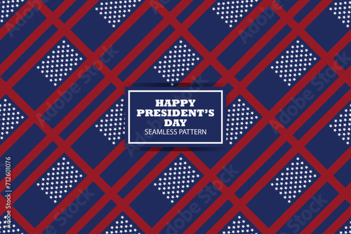 Presidents Day Seamless pattern Background Design. Banner, Poster, Greeting Card. Vector Illustration.