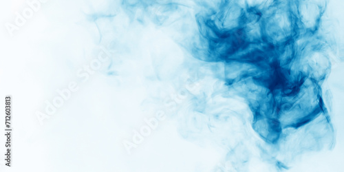 Light blur background with cyan, blue fog floating in the air.
