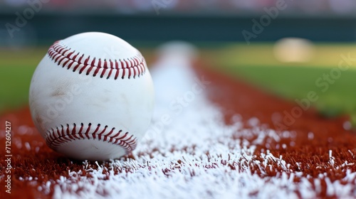 A baseball-focused background with room for text, showcasing the baseball against a fitting backdrop