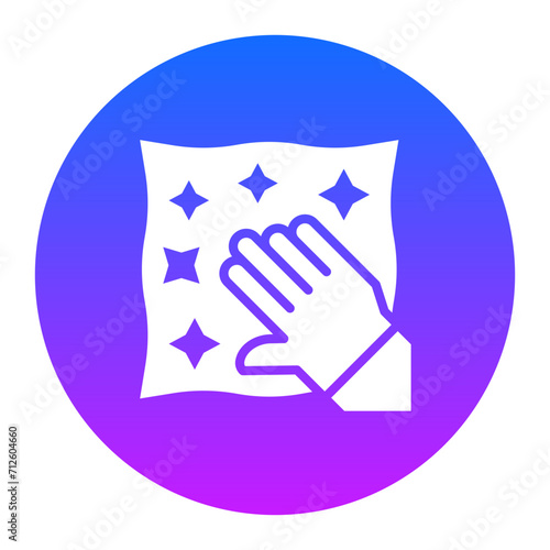 Wipe with Hand Icon of Housekeeping iconset.