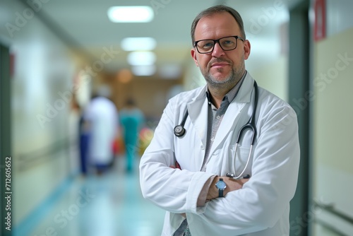 Portrait of a medical worker in a hospital