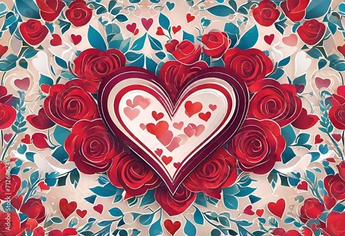 Enchanted Roses and Hearts: A Tapestry of Valentine's Romance