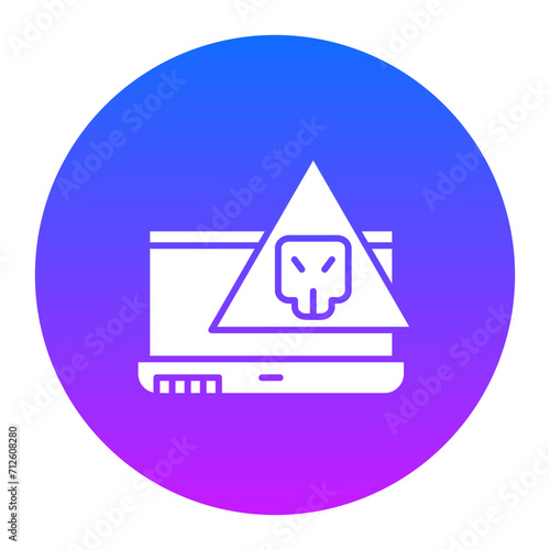 Laptop Virus Icon of Cyber Security iconset.