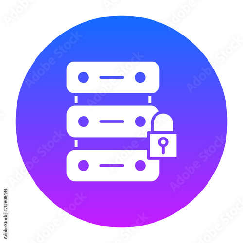Server Locked Icon of Cyber Security iconset.