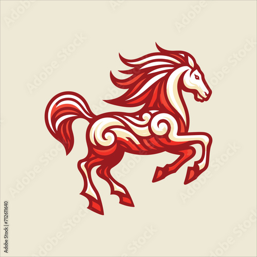Vector Zodiac Sign for Year of Horse