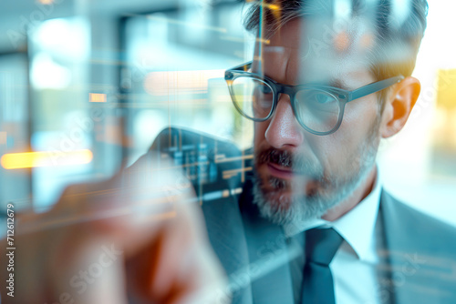 Businessman in Suit and Tie Checking Cell Phone