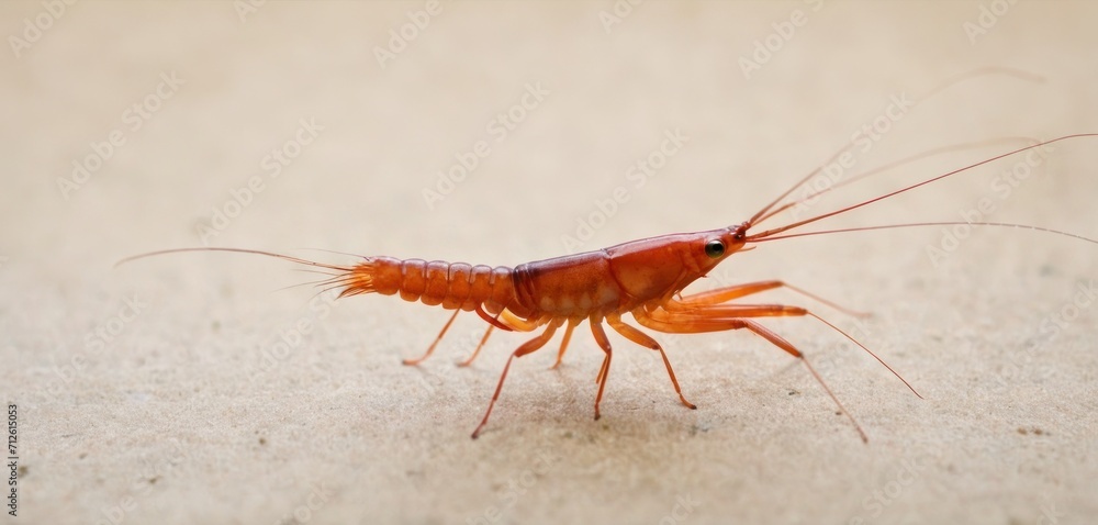 a close up of a small orange insect on a white surface with one eye open and one eye closed, while the other is facing the opposite direction of the camera. a close up of a small orange insect on a white surface with one eye open and one eye closed, while the other is facing the opposite direction of the camera.
