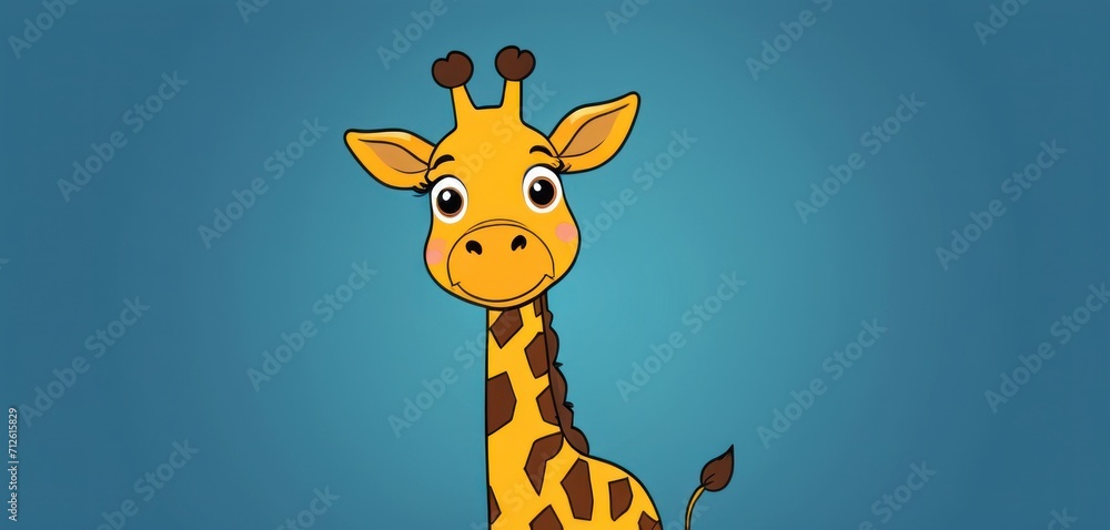  a cartoon giraffe with a blue background and a cartoon giraffe with a blue background and a cartoon giraffe with a blue background and a cartoon giraffe with a blue background.