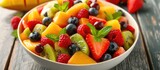 Spicy and fresh mixed fruit salad.