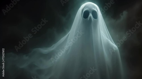 Scary ghost in motion (mp4) made with Ai generative technology
