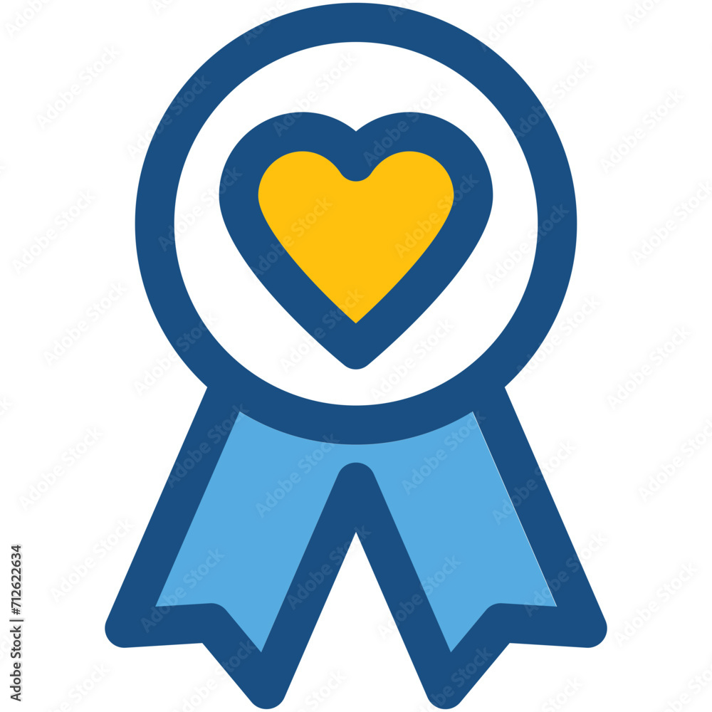 Love Badge Vector Icon Love Badge Vector Icon