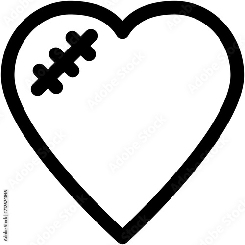 Broken Heart Vector Icon photo