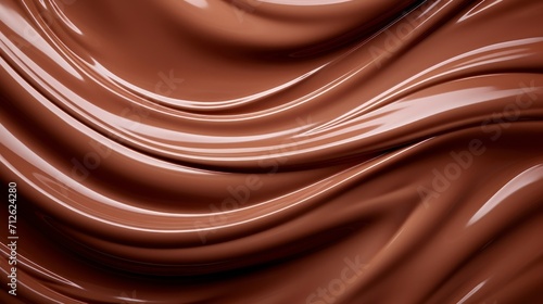 Melted chocolate background close up