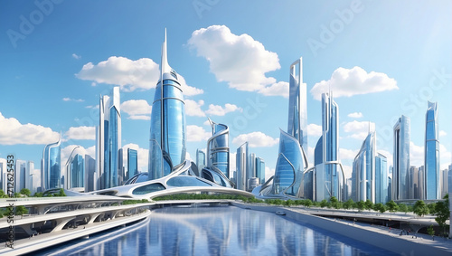 Futuristic Cyber Cityscape.