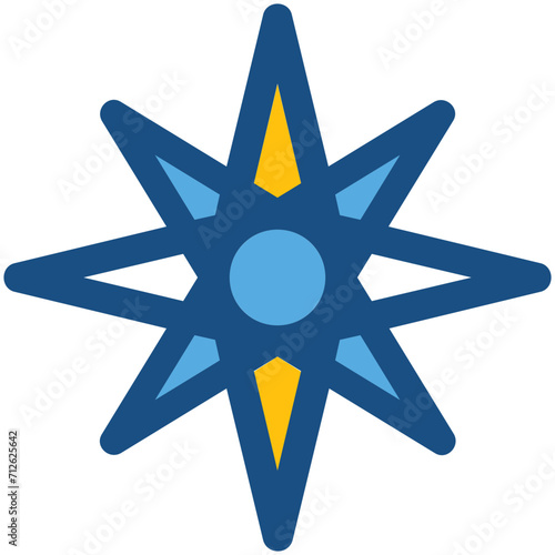 Compass Rose Vector Icon