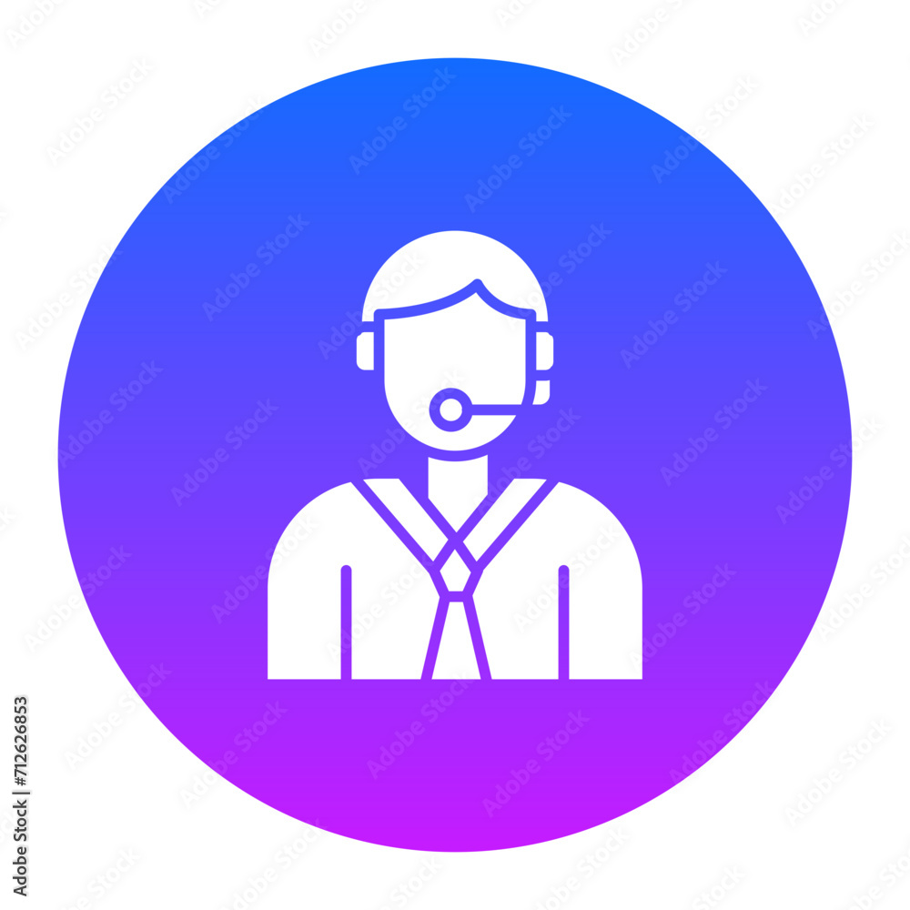 Customer Service Agent Icon of ECommerce iconset.