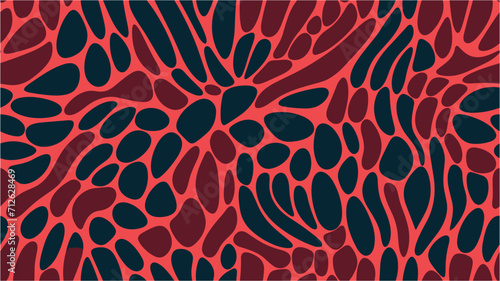 Abstract botanical design. Paisley Ornamental seamless pattern. Paisley. Terrazzo like mosaic of natural rounded curve shapes.