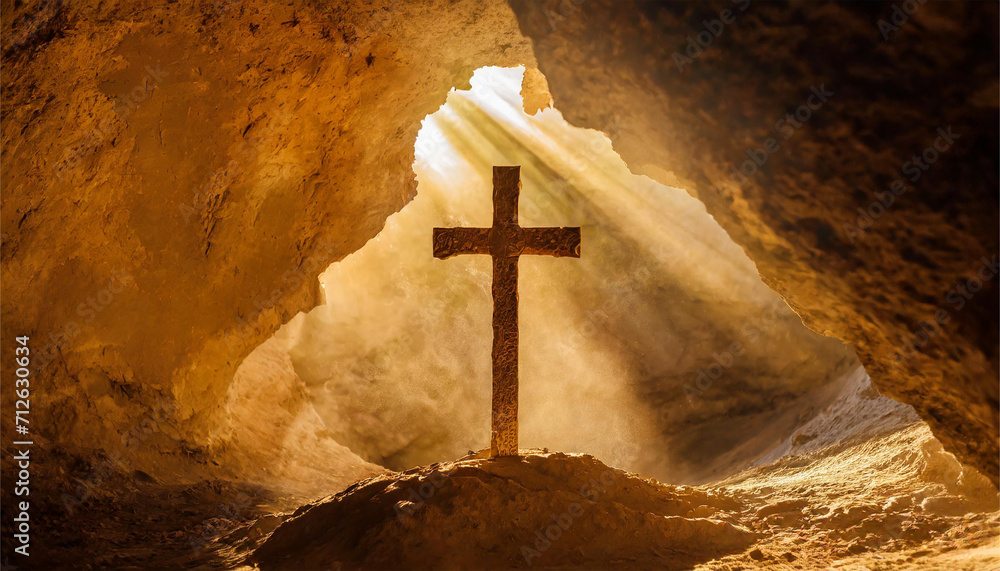 cross at the cave