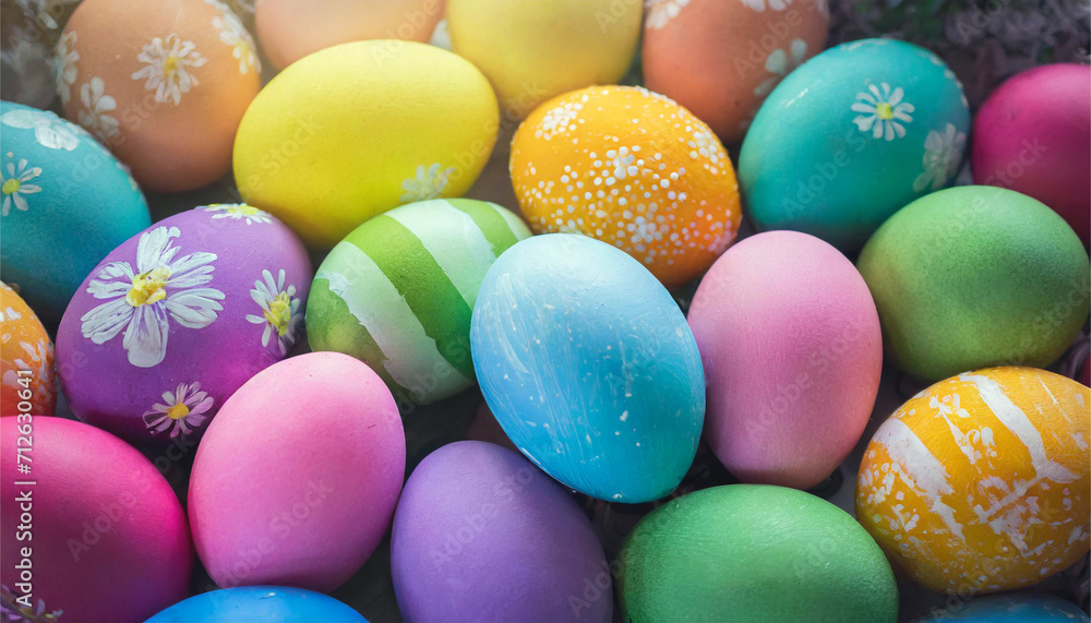 easter eggs in a basket easter eggs in a basket