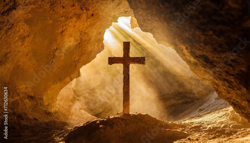 cross at the cave