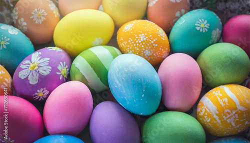easter eggs in a basket