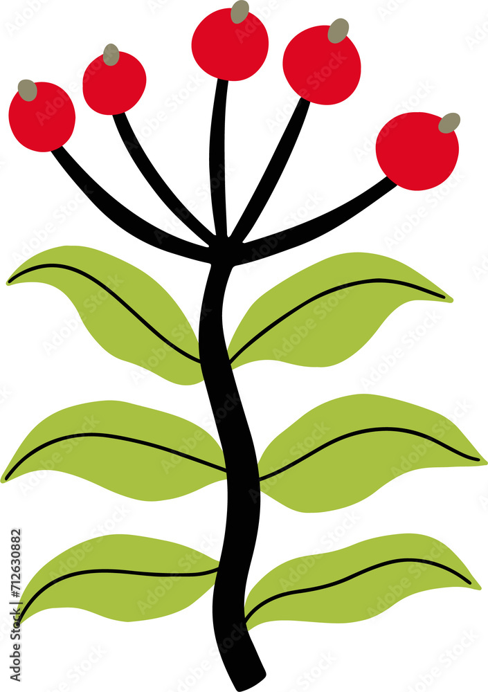 Flower in folk art flat vector illustration. Flower in folk art flat vector illustration.