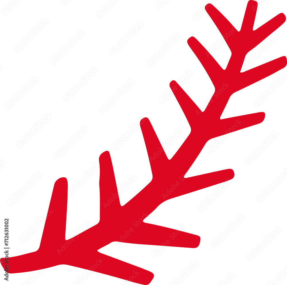 Branch in folk art flat vector illustration. Branch in folk art flat vector illustration.