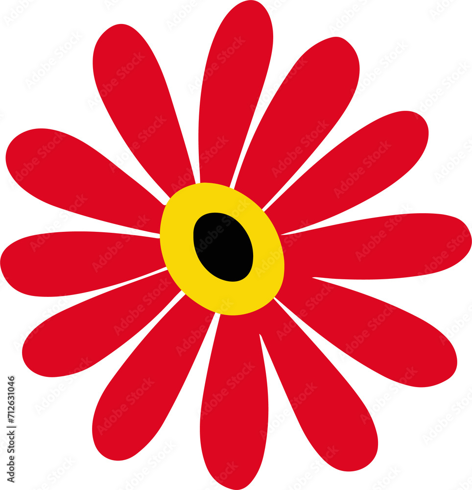 Flower in folk art flat vector illustration. Flower in folk art flat vector illustration.