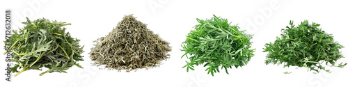 Artemisia  Herbs Pile Of Heap Of Piled Up Together Hyperrealistic Highly Detailed Isolated On Transparent Background Png File