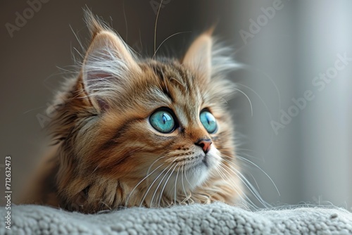 beautiful kittens in a blanket