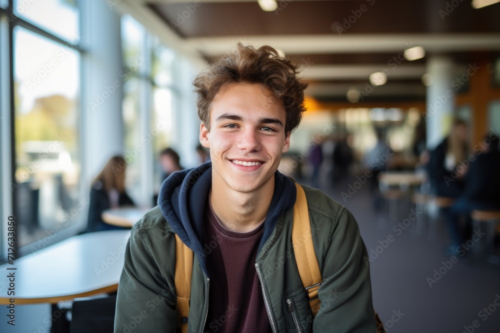 Smiling portrait of a young male student Smiling portrait of a young male student