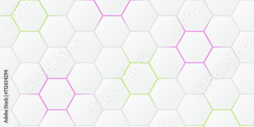 Hexagonal abstract metal background with light. Hexagonal gaming vector abstract tech background. 