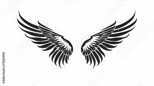 Angel wings tattoo design  photo