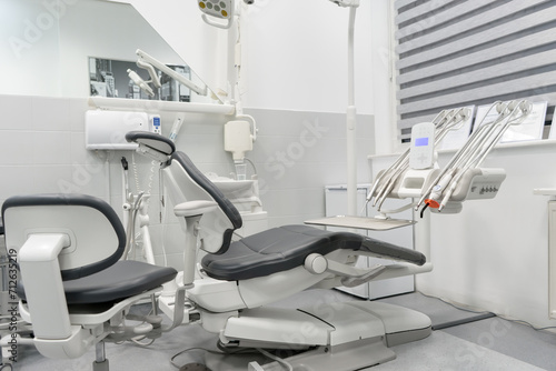 Dental integrated treatment machine in the dentist s office of the dental clinic. Dental equipment for the treatment of patients.