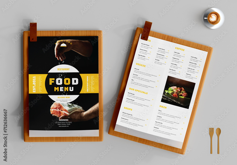 Simple Restaurant Menu Template Stock Template | Adobe Stock