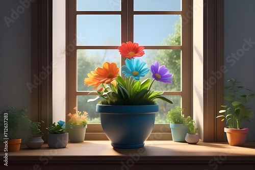flowers in window