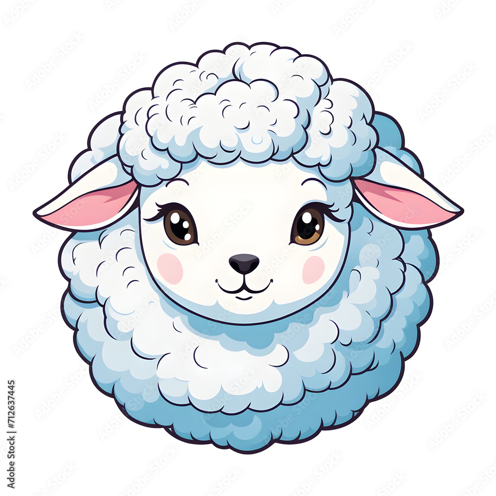 A Cute Sheep Illustration with Transparent Background A Cute Sheep Illustration with Transparent Background