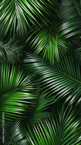 Ideas for wallpaper on your phone screen from intertwined palm leaves  vertical poster