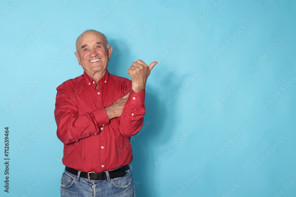 senior man isolated on background