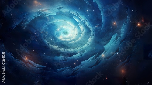 colorful spiral galaxy in open space wallpaper, gorgeous galactic background with stars in outer cosmos, astronomy concept