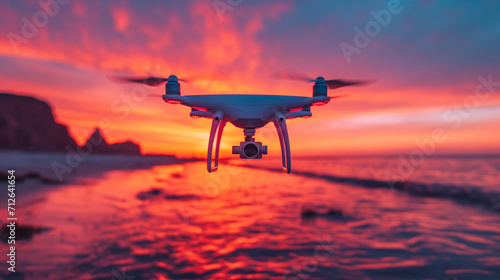  flying drone making a photo, ai © Alona