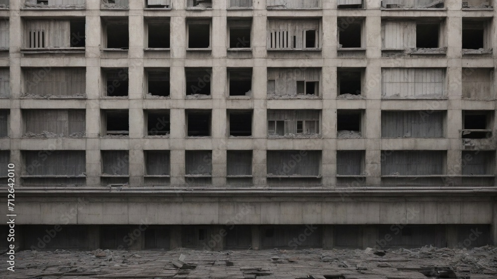 a close up of a dystopian urban city building wall, seamless tiling, symmetrical, crumbling, destroyed, depth of field, photo realistic, high resolution, highly detailed a close up of a dystopian urban city building wall, seamless tiling, symmetrical, crumbling, destroyed, depth of field, photo realistic, high resolution, highly detailed