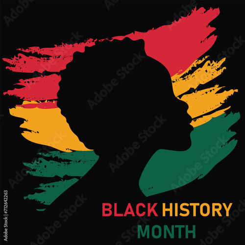 Black History Month social media banner. African American History. Vector illustration