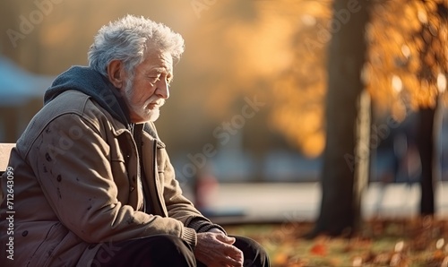Elderly Gentleman Enjoying Serene Park Atmosphere